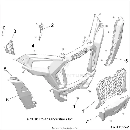 Body: Front Bumper - 2019 Polaris Rzr Xp 4 Turbo S 1