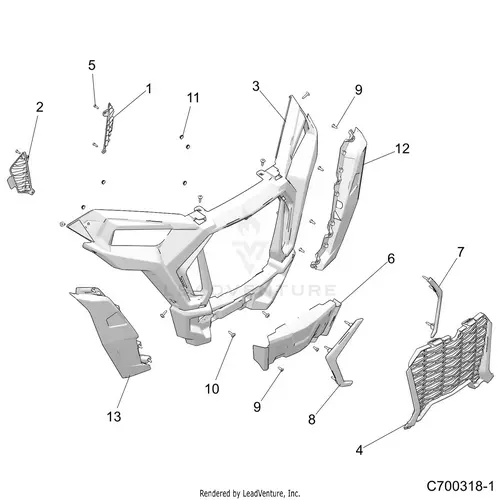 Body: Front Bumper - 2019 Polaris Rzr Xp Turbo S Velocity 1