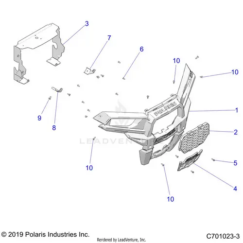 Body: Front Bumper - 2020 Polaris Rzr S 1000 Eps 1