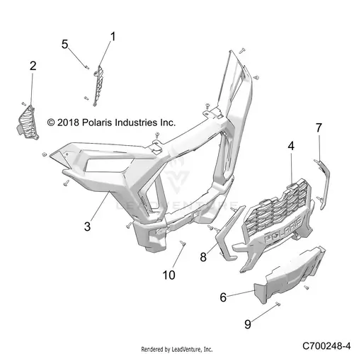 Body: Front Bumper - 2020 Polaris Rzr Xp 4 1000 1