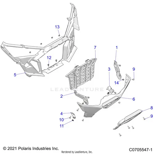 Body: Front Bumper - 2021 Polaris Rzr Pro Xp 4 Premium 1