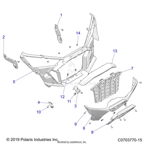 Body: Front Bumper - 2021 Polaris Rzr Pro Xp Sport 1