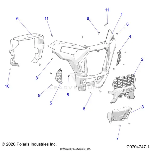 Body: Front Bumper - 2021 Polaris Rzr Trail S 1000 Eps 1