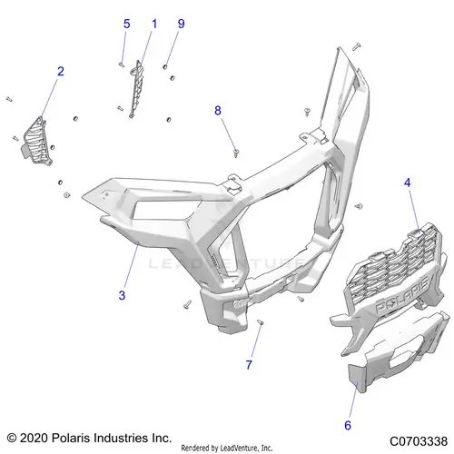 Body: Front Bumper - 2021 Polaris Rzr Xp 1000 Trails & Rocks 1