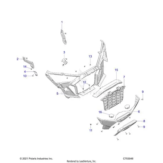 Body: Front Bumper - 2022 Polaris Rzr Pro Xp 4 Sport Evap 1