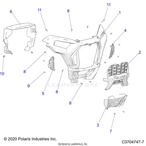 Body: Front Bumper - 2022 Polaris Rzr Trail 900 Premium 1