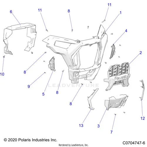 Body: Front Bumper - 2022 Polaris Rzr Trail S 900 Sport 1