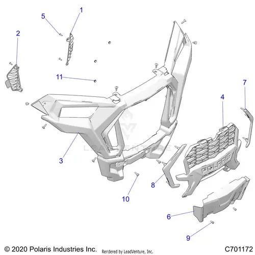 Body: Front Bumper - 2022 Polaris Rzr Xp 1000 Premium 1