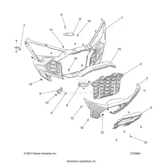 Body: Front Bumper - 2023 Polaris Rzr Turbo R 4 Premium Ride Command 1
