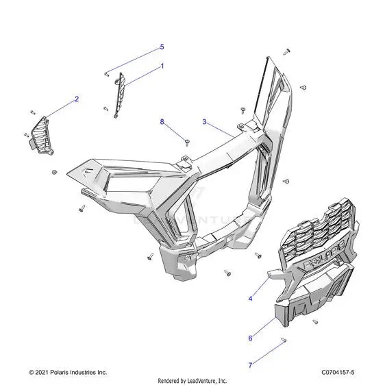 Body: Front Bumper - 2023 Polaris Rzr Xp 4 1000 Premium Ride Command 1