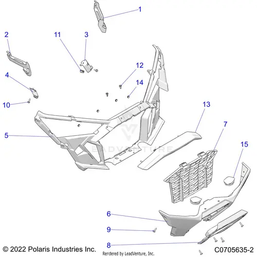 Body: Front Bumper - 2024 Polaris Rzr Pro Xp Sport 1