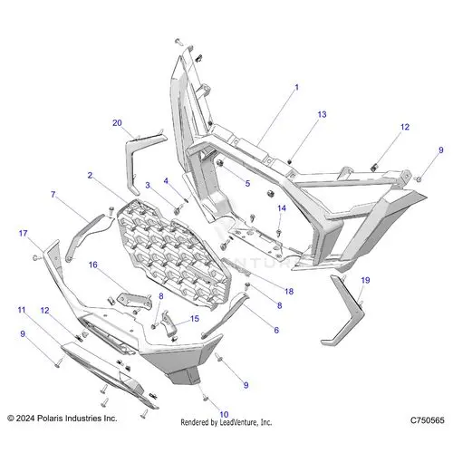 Body: Front Bumper - 2025 Polaris Rzr Pro R 4 Sport 1
