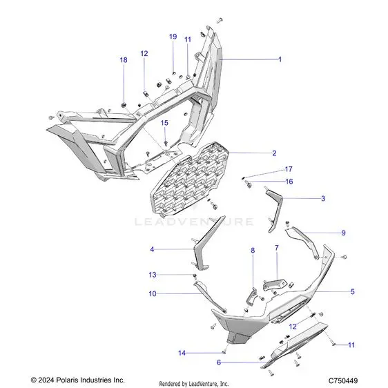 Body: Front Bumper - 2025 Polaris Rzr Pro S 4 Premium 1
