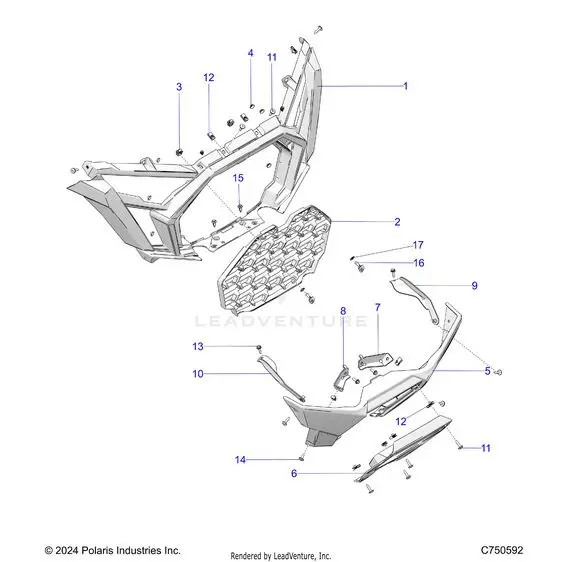 Body: Front Bumper - 2025 Polaris Rzr Pro S 4 Ultimate 1