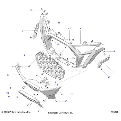 Body: Front Bumper - 2025 Polaris Rzr Pro Xp 4 Ultimate 1