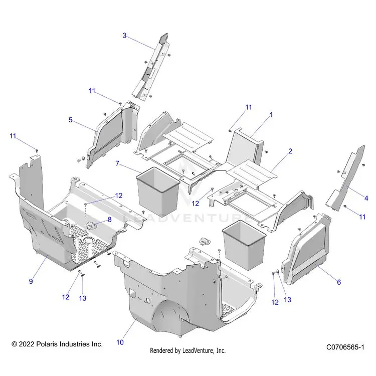 Body: Front Closeoff And Floor - 2024 Polaris General Xp 4 1000 Premium 1