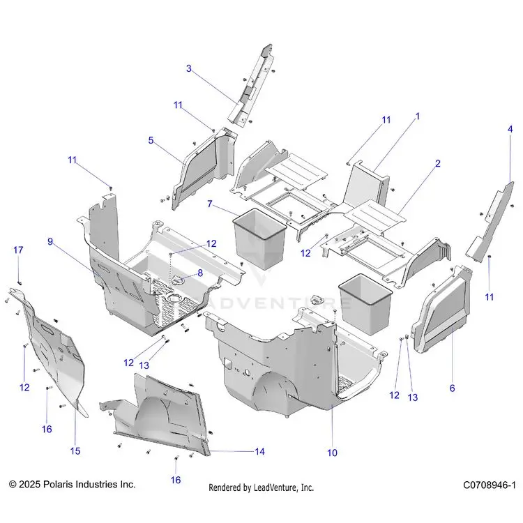 Body: Front Closeoff And Floor - 2026 Polaris General Xp 4 1000 Ultimate 1