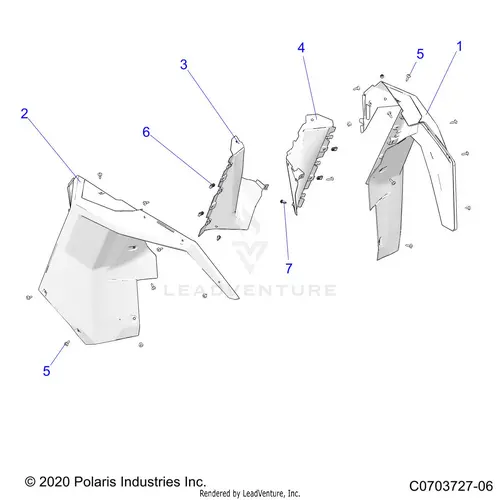 Body: Front Fender - 2023 Polaris Rzr Pro R 4 Sport 1