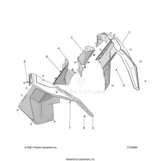Body: Front Fender - 2023 Polaris Rzr Turbo R 4 Ultimate 1