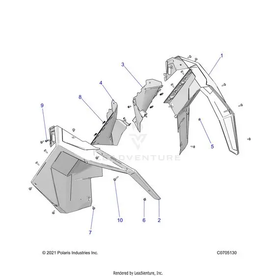 Body: Front Fender - 2024 Polaris Rzr Turbo R 4 Premium 1