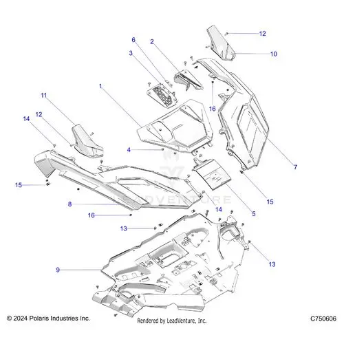 Body: Front Fender And Hood - 2025 Polaris Rzr Pro R 4 Sport 1