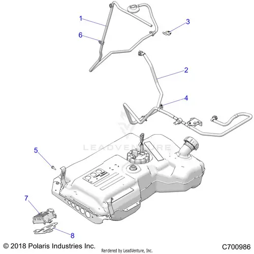 Body: Fuel Lines Std. (2) - 2020 Polaris Rzr Turbo S Velocity 1
