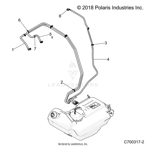 Body: Fuel Lines Std. - 2020 Polaris Rzr Turbo S Velocity 1