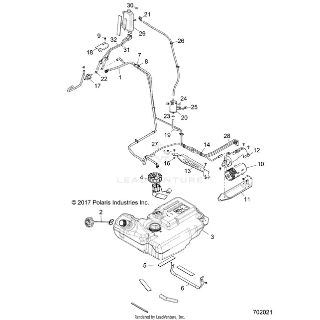 Body: Fuel Tank (2) - 2018 Polaris Rzr Xp 1000 1