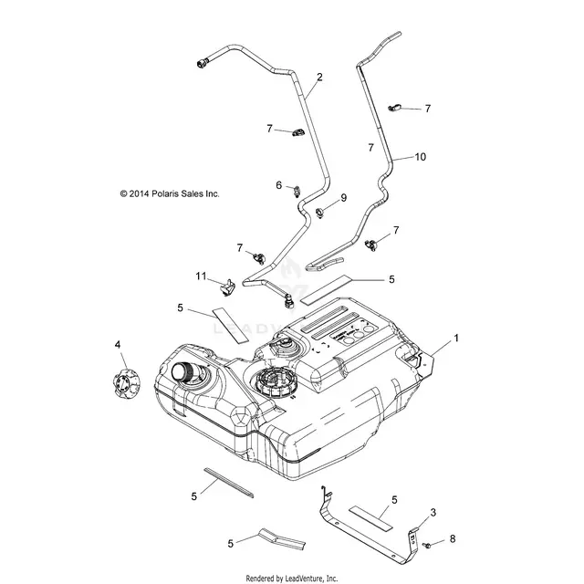 Body: Fuel Tank - 2015 Polaris Rzr 4 900 1