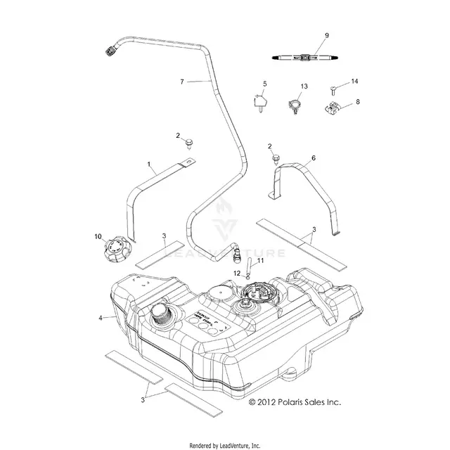 Body: Fuel Tank - 2016 Polaris Rzr 570 1