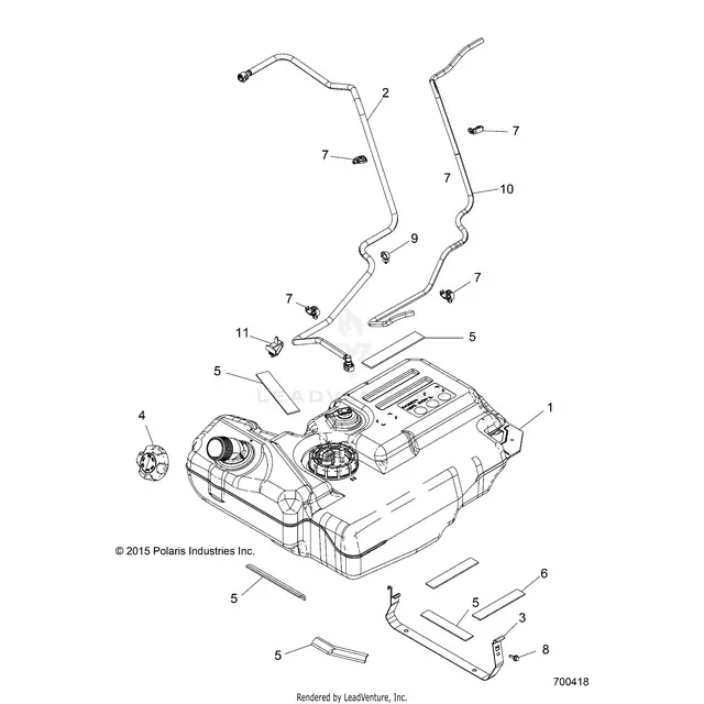 Body: Fuel Tank - 2016 Polaris Rzr S 1000 Eps 1