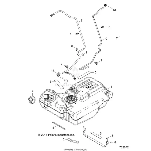 Body: Fuel Tank - 2018 Polaris Rzr 4 900 1
