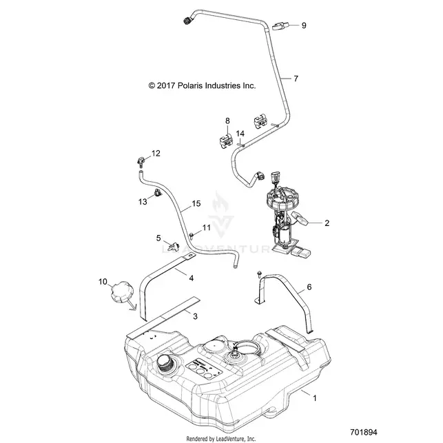 Body: Fuel Tank - 2018 Polaris Rzr 570 1