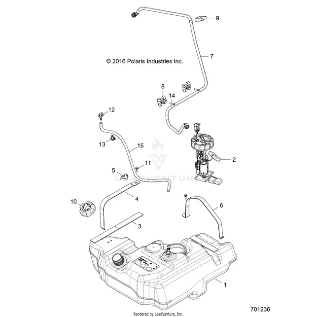 Body: Fuel Tank - 2018 Polaris Rzr 570 Eps 1