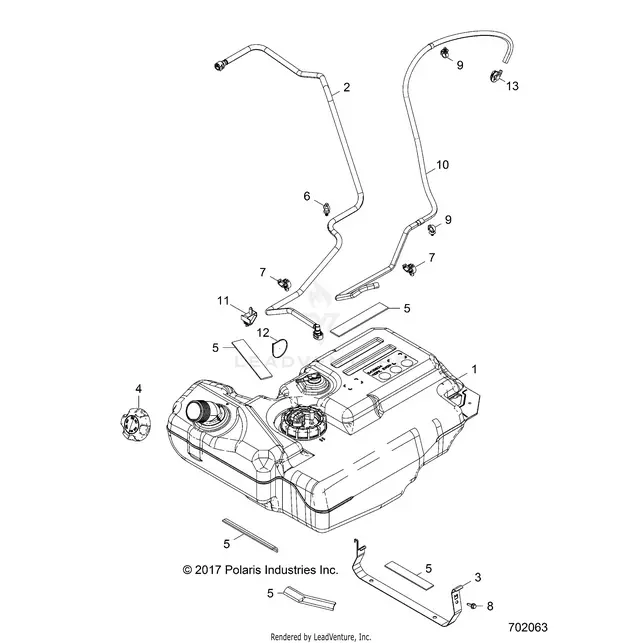 Body: Fuel Tank - 2018 Polaris Rzr S 900 1