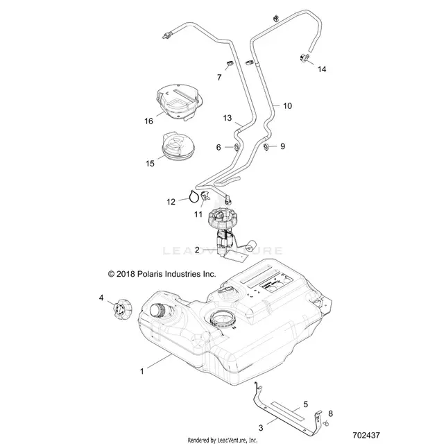 Body: Fuel Tank - 2019 Polaris Rzr 900/900 Eps 1