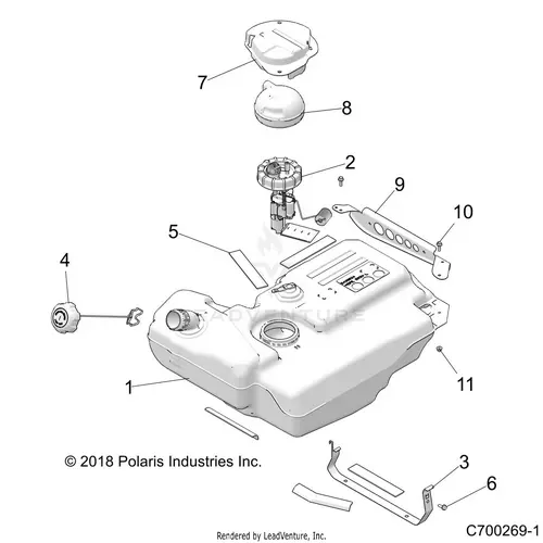 Body: Fuel Tank - 2019 Polaris Rzr Xp 4 1000 1