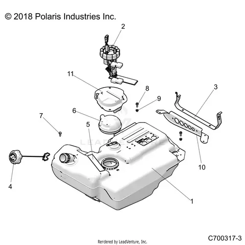 Body: Fuel Tank - 2019 Polaris Rzr Xp Turbo 1