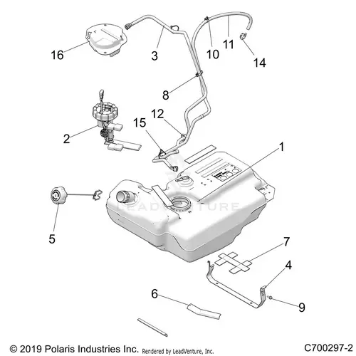 Body: Fuel Tank - 2020 Polaris Rzr S 1000 Eps 1
