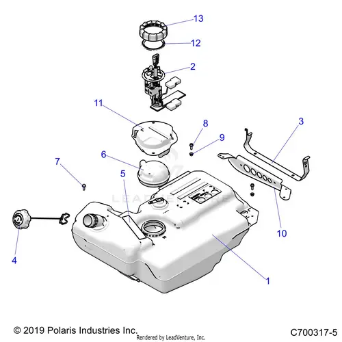 Body: Fuel Tank - 2020 Polaris Rzr Turbo S 1
