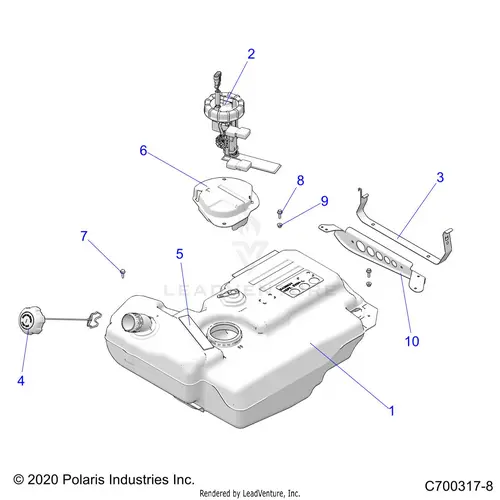 Body: Fuel Tank - 2021 Polaris Rzr Xp 4 Turbo 1