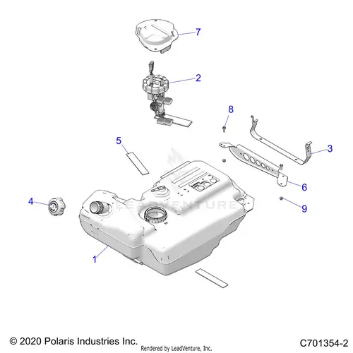Body: Fuel Tank - 2021 Polaris Rzr Xp Turbo 1