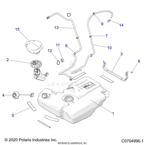 Body: Fuel Tank - 2024 Polaris Rzr 900 Trail S 1