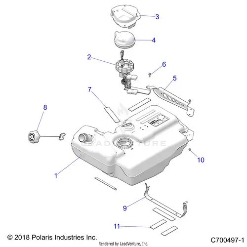 Body: Fuel Tank Evap - 2019 Polaris Rzr S 1000 Eps 1