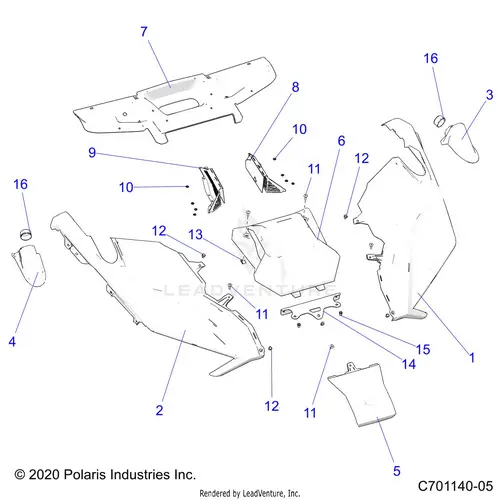 Body: Hood - 2023 Polaris Rzr Pro R Ride Command 1