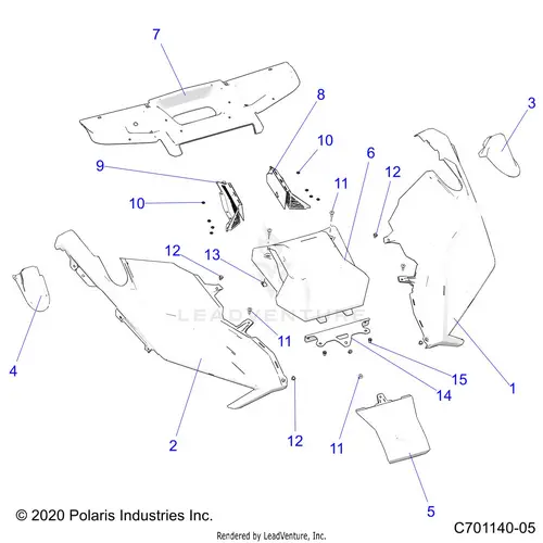 Body: Hood - 2023 Polaris Rzr Pro R Sport/Premium 1