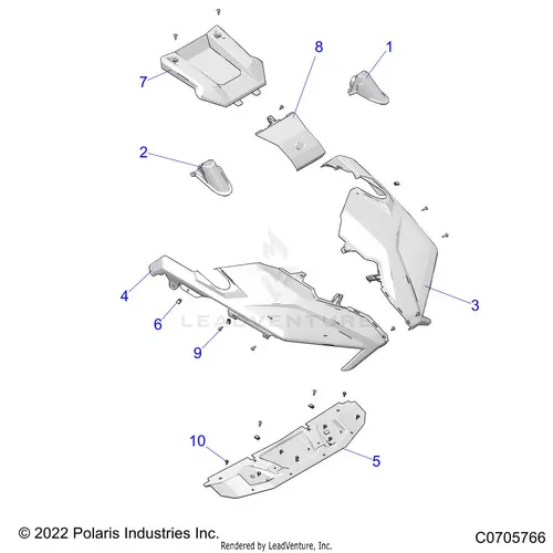 Body: Hood - 2023 Polaris Rzr Pro Xp 4 Ultimate 1