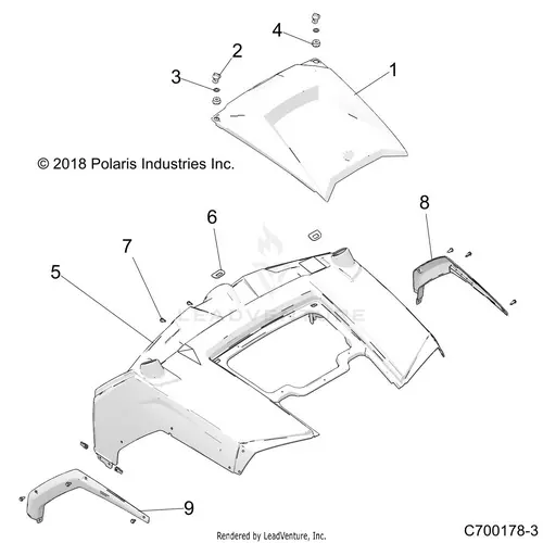 Body: Hood And Front Body Work - 2020 Polaris Rzr 570 1