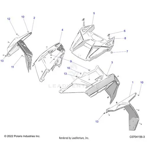 Body: Hood And Front Body Work - 2023 Polaris Rzr Xp 1000 Premium 1