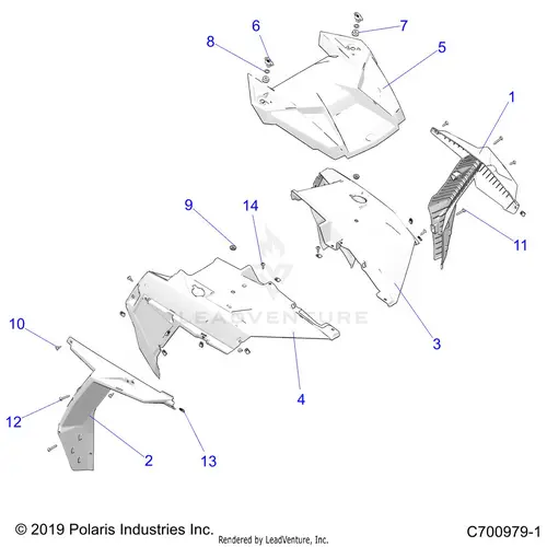 Body: Hood And Front Body Work Ride Command - 2022 Polaris Rzr Xp 4 1000 Premium 1